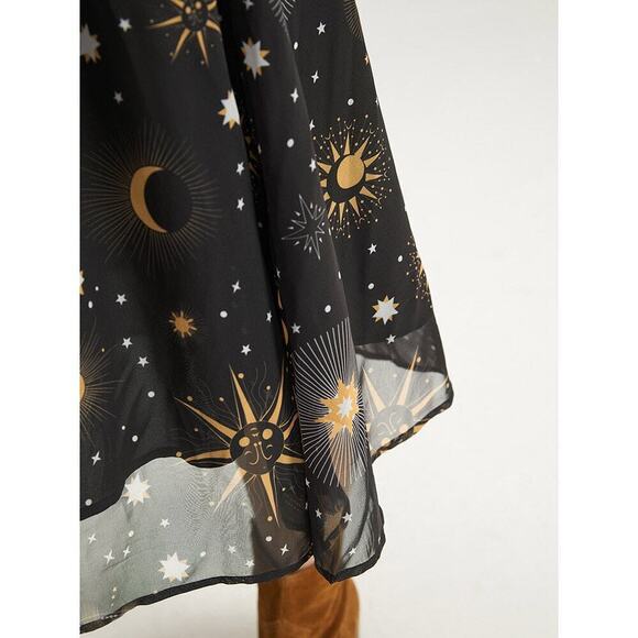 Plus Size 6X 30 by BloomChic Festive Halloween Moon & Star Slimming Dress pocket - Picture 7 of 8